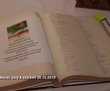 Kultúra / Mesiaca úcty k starším 