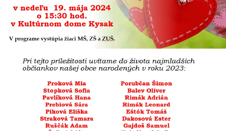 Fotka - Deň matiek 2024