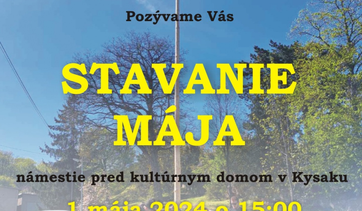 Fotka - Stavanie mája na 1. mája