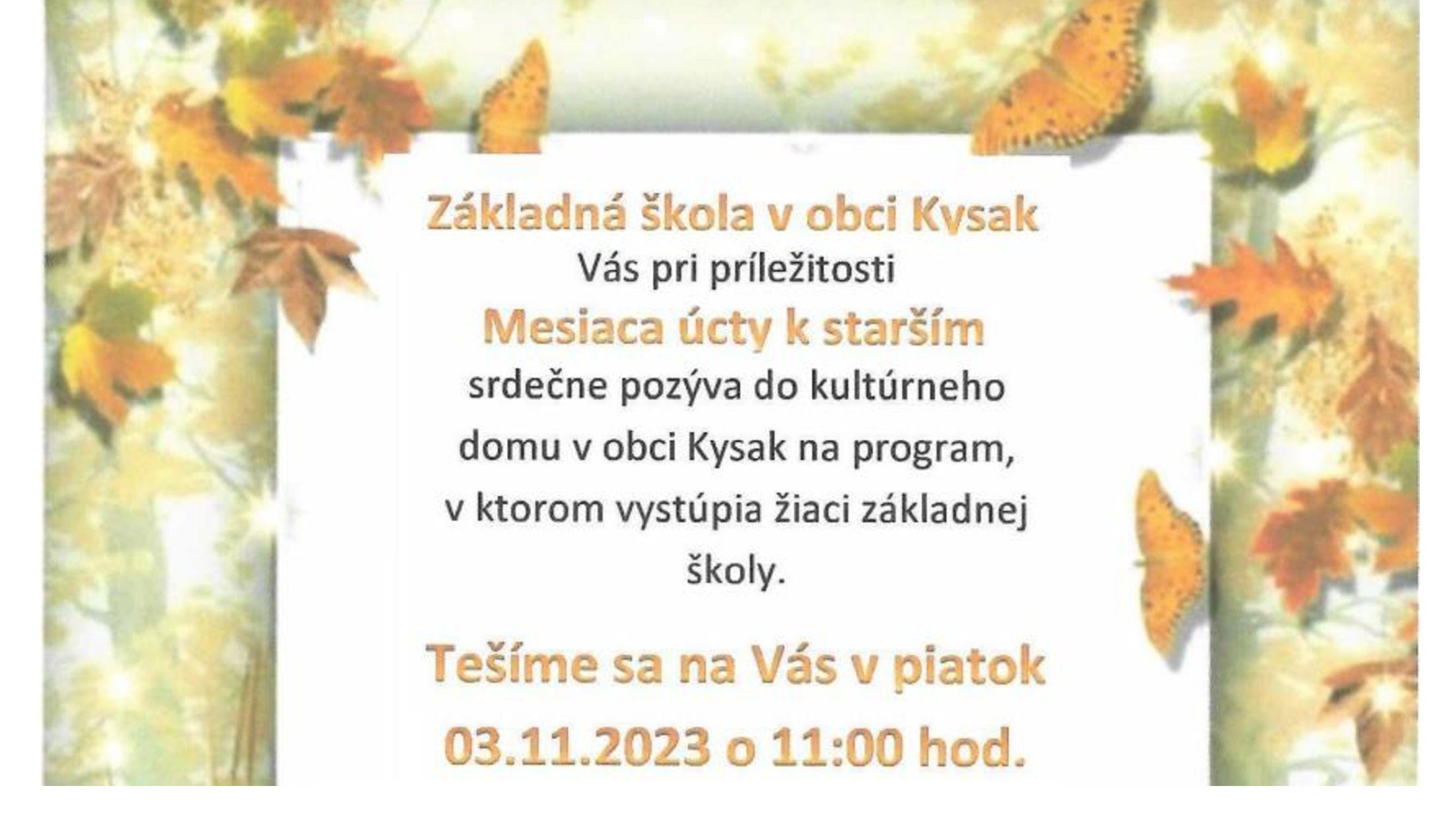 Fotka - Základná škola k Mesiacu úcty k starším