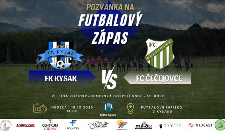 Fotka - Pozvánka na futbalový zápas 19.10.2025 (ID: 1623) 