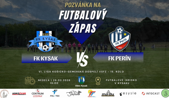 Fotka - Pozvánka na futbalový zápas 29.03.2026